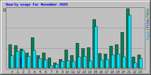 Hourly usage for November 2025