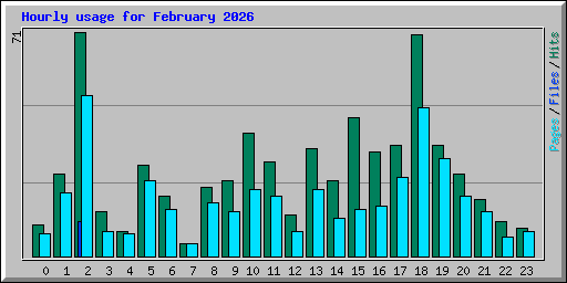 Hourly usage for February 2026