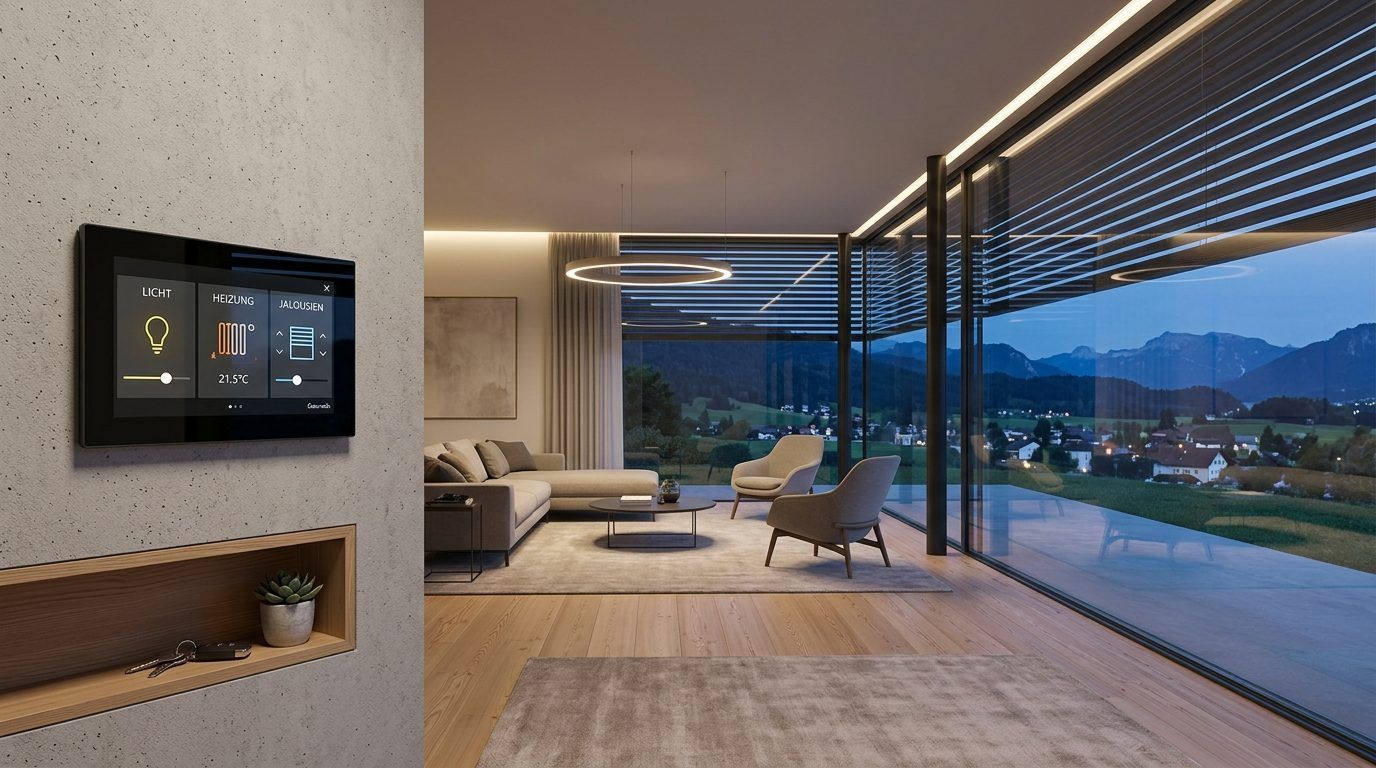 Nachher: KNX-Touchpanel im Eingangsbereich