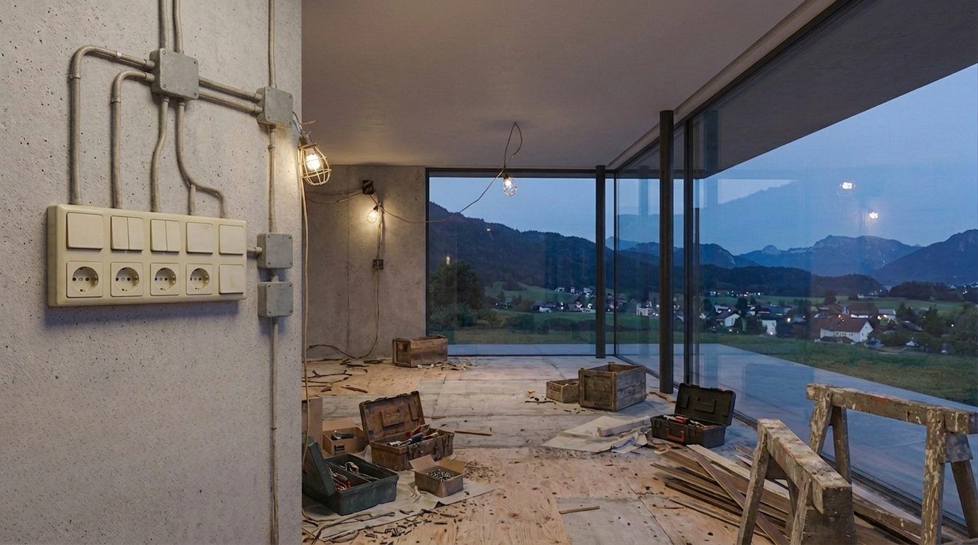 Wohnraum mit herkömmlichen Schaltern